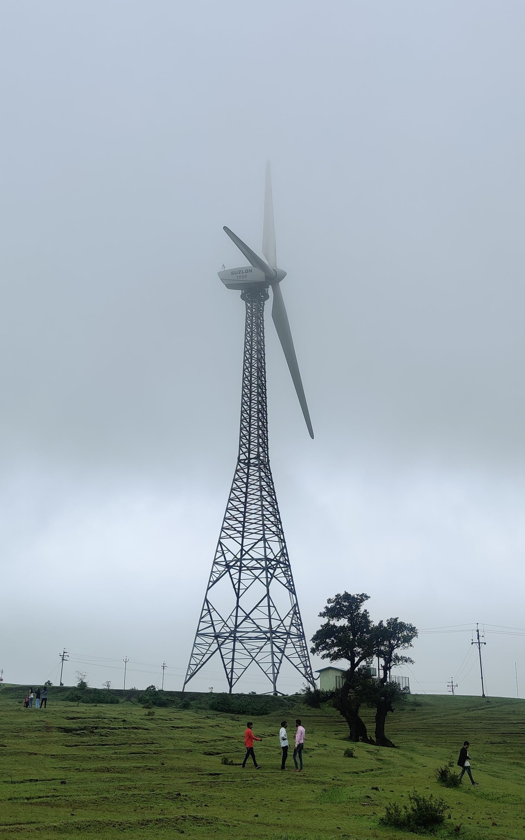 Windmill in rainy whether